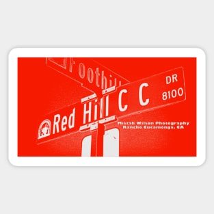 Red Hill C C Drive, Rancho Cucamonga, California by Mistah Wilson Sticker